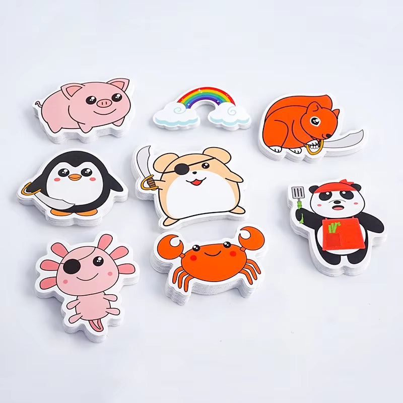 Autocollants en PVC auto-adhésifs personnalisés, autocollants en vinyle découpés, impression imperméable, logo de dessin animé mignon, autocollants personnalisés