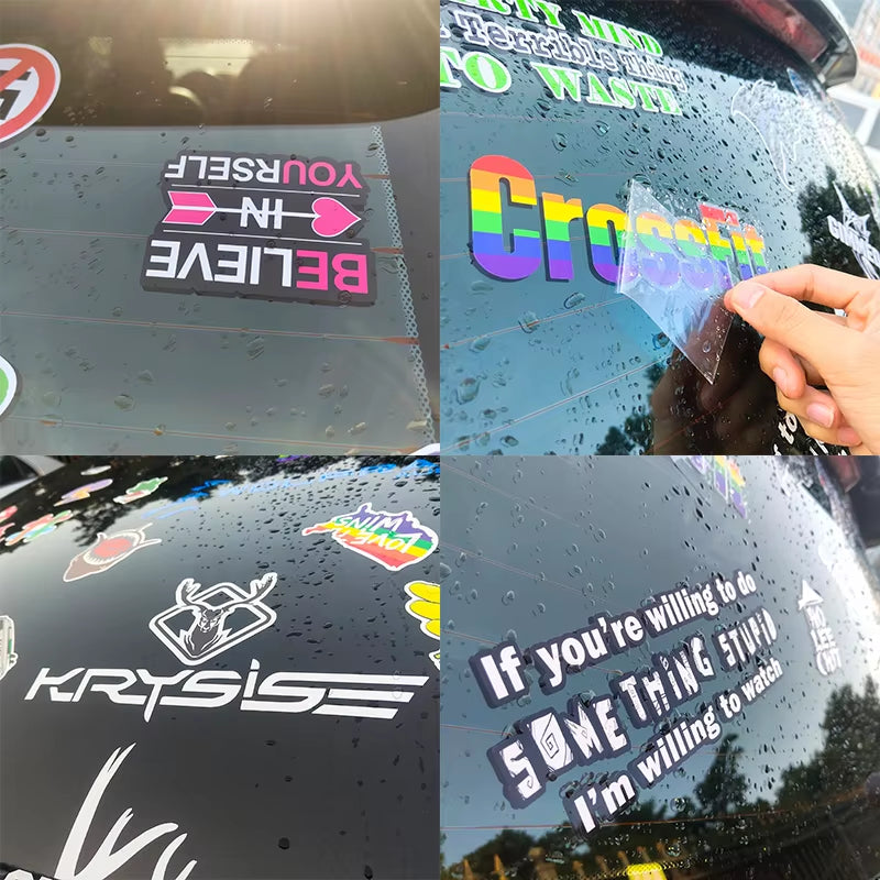 Custom Car Stickers Kids Love - Fun Cartoon Vinyl Decals for Family Vehicles - Removable & Reusable