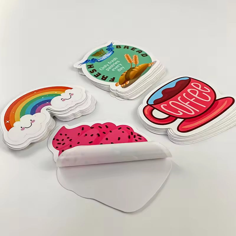 Custom Printed Full Color Waterproof Adhesive Plastic Transparent Clear Logo Die Cut Sticker Labels