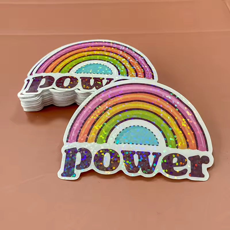 Autocollants en PVC auto-adhésifs personnalisés, autocollants en vinyle découpés, impression imperméable, logo de dessin animé mignon, autocollants personnalisés