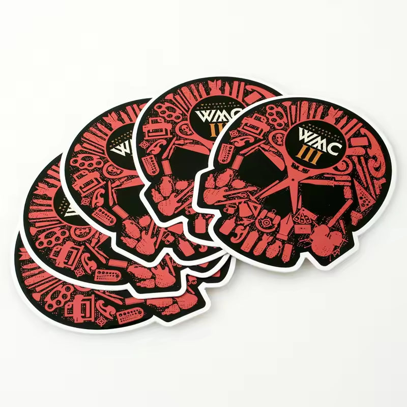 Autocollants en PVC auto-adhésifs personnalisés, autocollants en vinyle découpés, impression imperméable, logo de dessin animé mignon, autocollants personnalisés