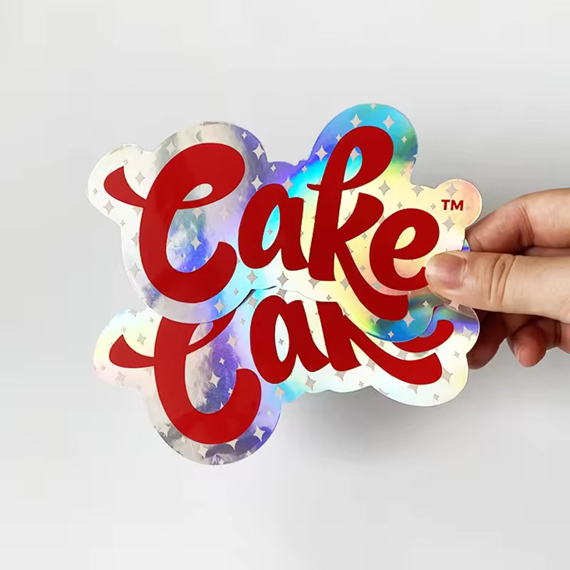 UV Resist Waterproof Shiny Silver Laser Hologram Sticker Label Custom Logo Die Cut Glitter Holographic Sticker Label
