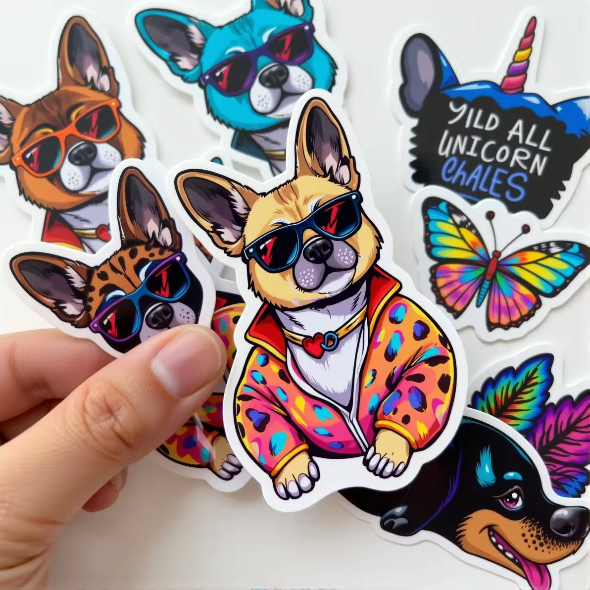 Custom Print Vinyl Waterproof Die Cut Sticker Label Brand Logo Cartoon Self-adhesive Sticker for Water Bottle