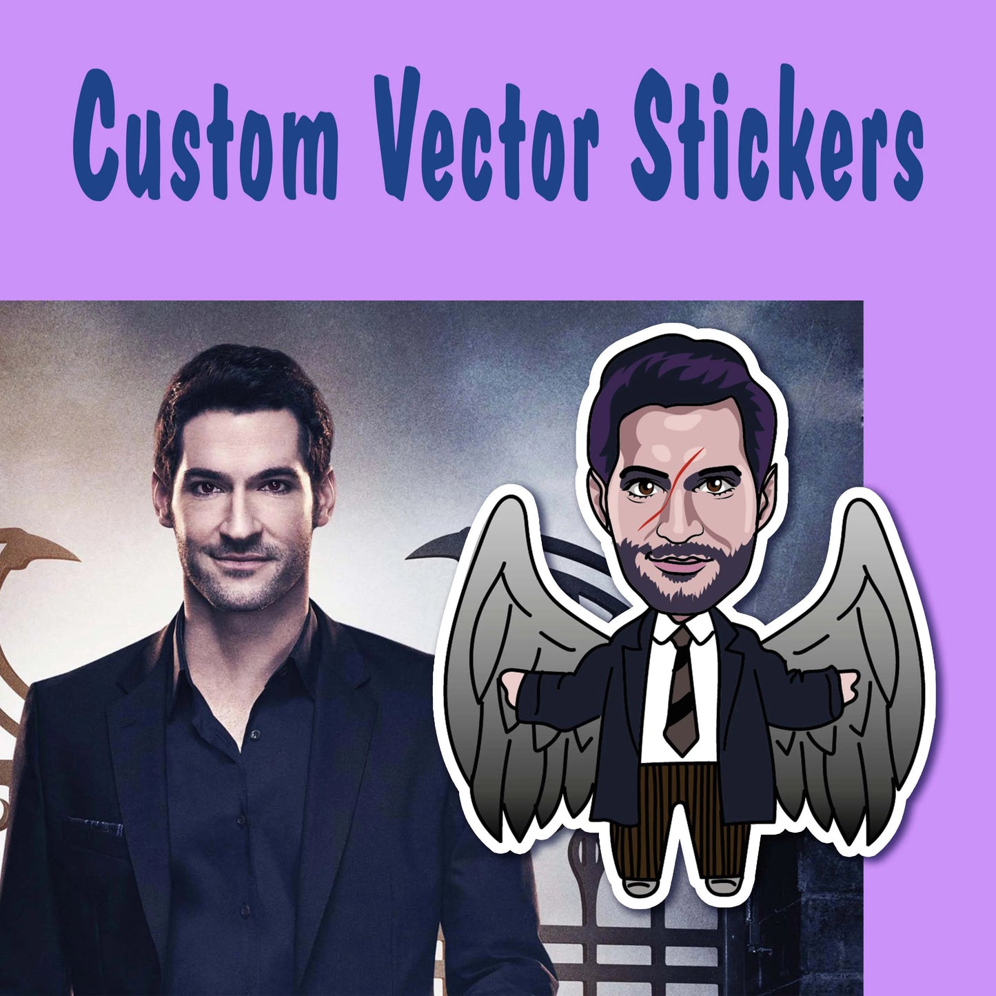 Personalized Stickers _ Matte or Glossy _ Minimal _ Custom Drawing Portrait Sticker _ Digital Illustration _ Picture Decal _ Photo Sticker