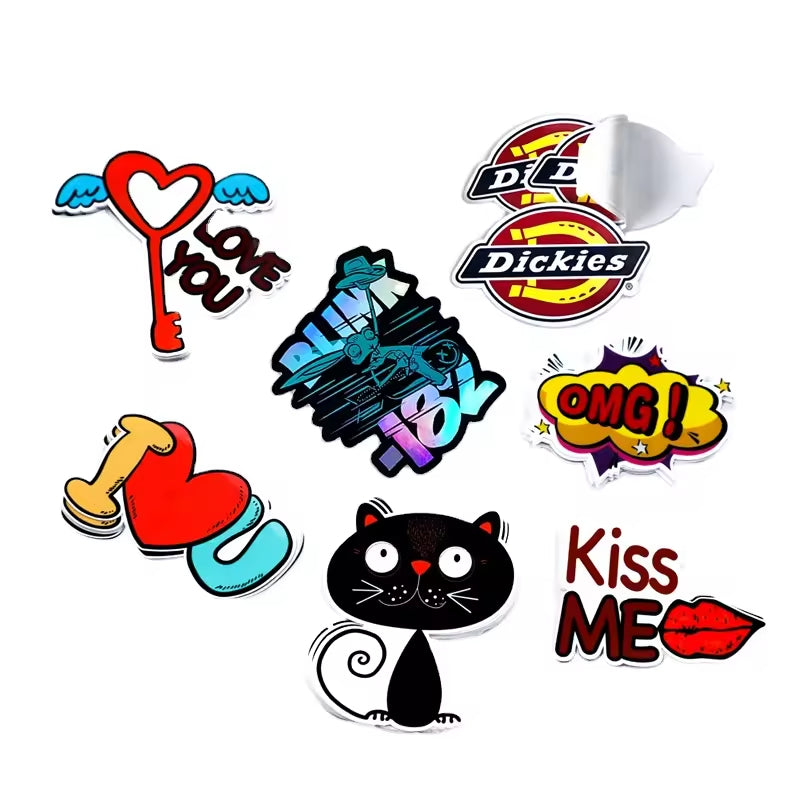 Wholesale Self-adhesive PVC Sticker Custom Die Cut Vinyl Sticker Printing Waterproof Cute Cartoon logo Stickers Custom