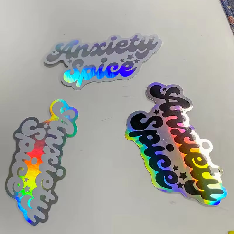 Custom Logo Adhesive Make Eco Laser Hologram Sticker Holographic Vinyl Sticker Printing