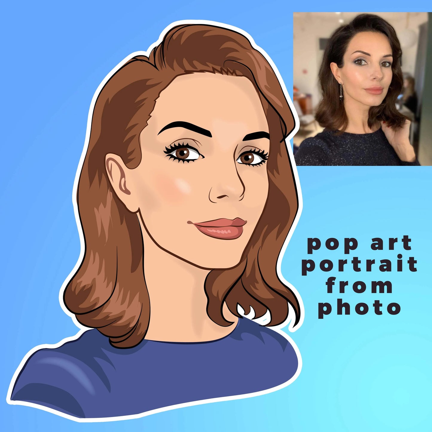 Personalized Stickers _ Matte or Glossy _ Minimal _ Custom Drawing Portrait Sticker _ Digital Illustration _ Picture Decal _ Photo Sticker