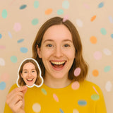Custom Face Confetti Stickers, Personalized Photo Cutouts for Wedding, Birthday, Party