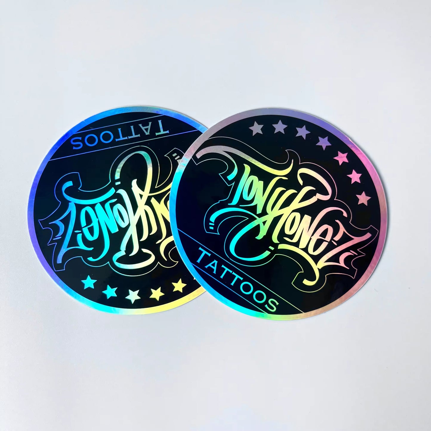 Popular Various Shape Customized Die Cut Kiss Cut Labels Low MOQ Wholesale Waterproof Hologram Holographic Glitter Sticker
