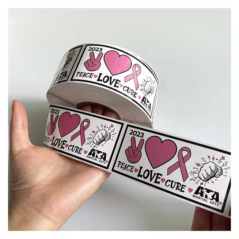 Autocollants en PVC auto-adhésifs personnalisés, autocollants en vinyle découpés, impression imperméable, logo de dessin animé mignon, autocollants personnalisés