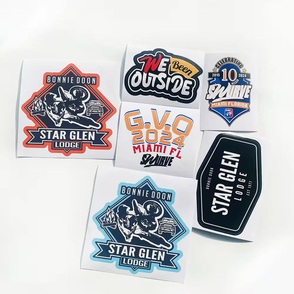 UV Resist Weatherproof Durable Self-Adhesive Label Printing Waterproof PVC Vinyl Sticker Die Cut Company Logo Custom Stickers
