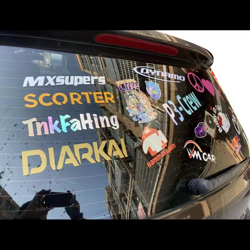 Custom Car Stickers Kids Love - Fun Cartoon Vinyl Decals for Family Vehicles - Removable & Reusable