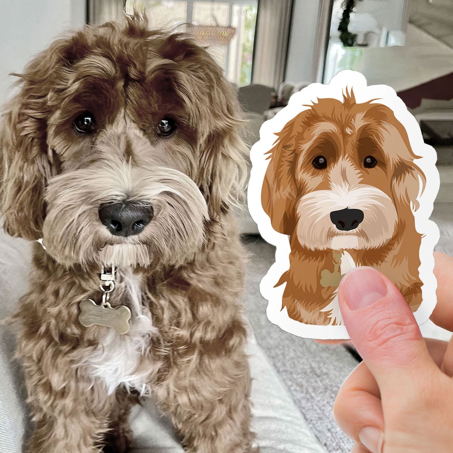 ART CARTOON Photo Printed Vinyl Decal Sticker, CUSTOM Photo Cartoon Portrait High Quality, Your Photo to Cartoon Vinyl Decal Sticker