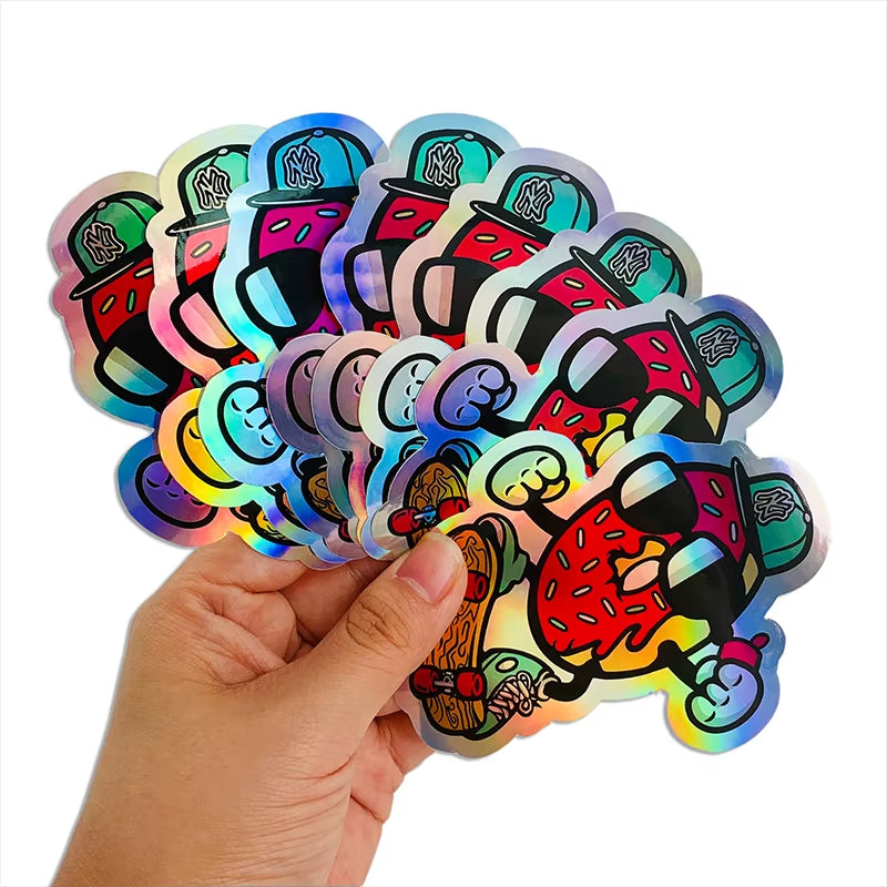 Custom Sticker Vinyl Die Cut Stickers Printing Adhesive Waterproof Company Cartoon PVC Logo Stickers
