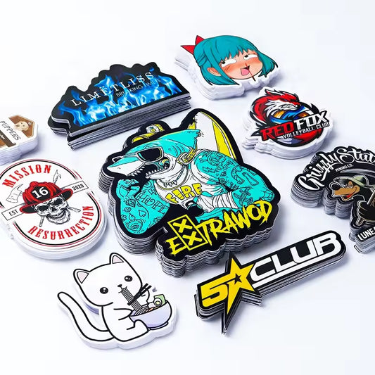 Wholesale Self-adhesive PVC Sticker Custom Die Cut Vinyl Sticker Printing Waterproof Cute Cartoon logo Stickers Custom