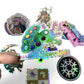 Popular High Quality Colorful Waterproof Die Cut Hologram Label Diamond Sticker Holographic Glitter Sticker
