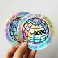 UV Resist Waterproof Shiny Silver Laser Hologram Sticker Label Custom Logo Die Cut Glitter Holographic Sticker Label