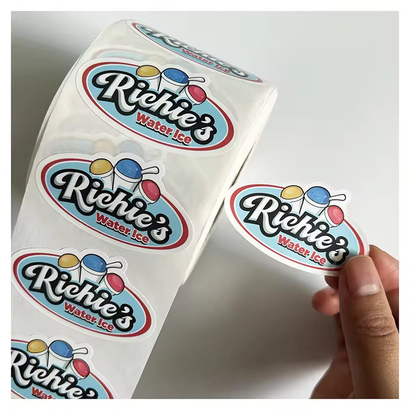 Custom Labels for Business - Waterproof Stickers with Strong Adhesive - Durable Label Stickers for Products & Packaging