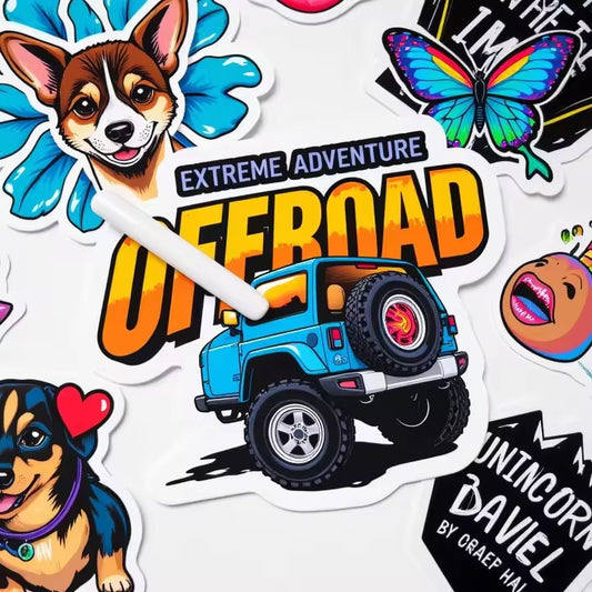Custom Print Vinyl Waterproof Die Cut Sticker Label Brand Logo Cartoon Self-adhesive Sticker for Water Bottle