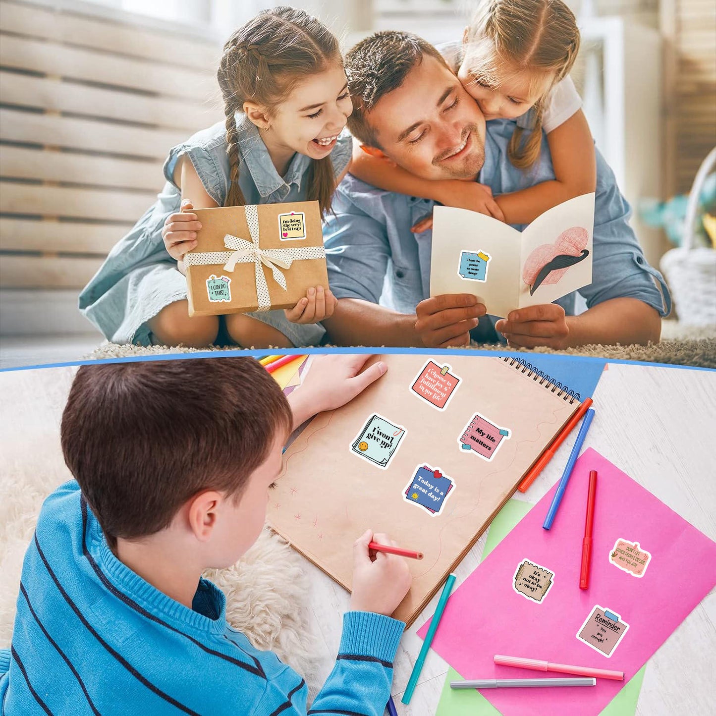 Venta al por mayor de pegatinas autoadhesivas de PVC, pegatinas de vinilo troqueladas personalizadas, impresión impermeable, pegatinas con logotipos de dibujos animados lindos, personalizadas. 