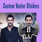 Personalized Stickers _ Matte or Glossy _ Minimal _ Custom Drawing Portrait Sticker _ Digital Illustration _ Picture Decal _ Photo Sticker