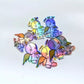 Popular Various Shape Customized Die Cut Kiss Cut Labels Low MOQ Wholesale Waterproof Hologram Holographic Glitter Sticker