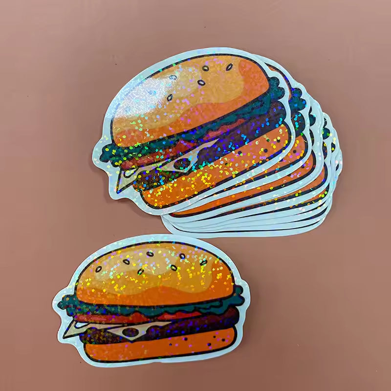 Shiny Die Cut Holographic Glossy Custom Printed Sticker Labels