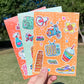 Custom Printed Full Color Waterproof Adhesive Plastic Transparent Clear Logo Die Cut Sticker Labels