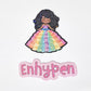 Custom Design Hologram Glitter Film Logo Self Adhesive Waterproof PVC Transparent Clear Cartoon Die Cut Sticker