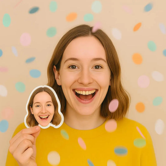 Custom Face Confetti Stickers, Personalized Photo Cutouts for Wedding, Birthday, Party