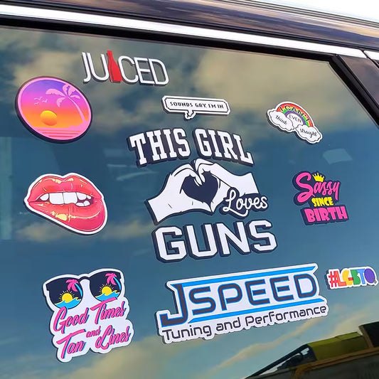 Personalized Car Stickers Custom Text/Logo - UV Resistant Decals for Windows, Bumpers & Laptops - Multiple Colors