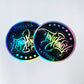Popular Various Shape Customized Die Cut Kiss Cut Labels Low MOQ Wholesale Waterproof Hologram Holographic Glitter Sticker