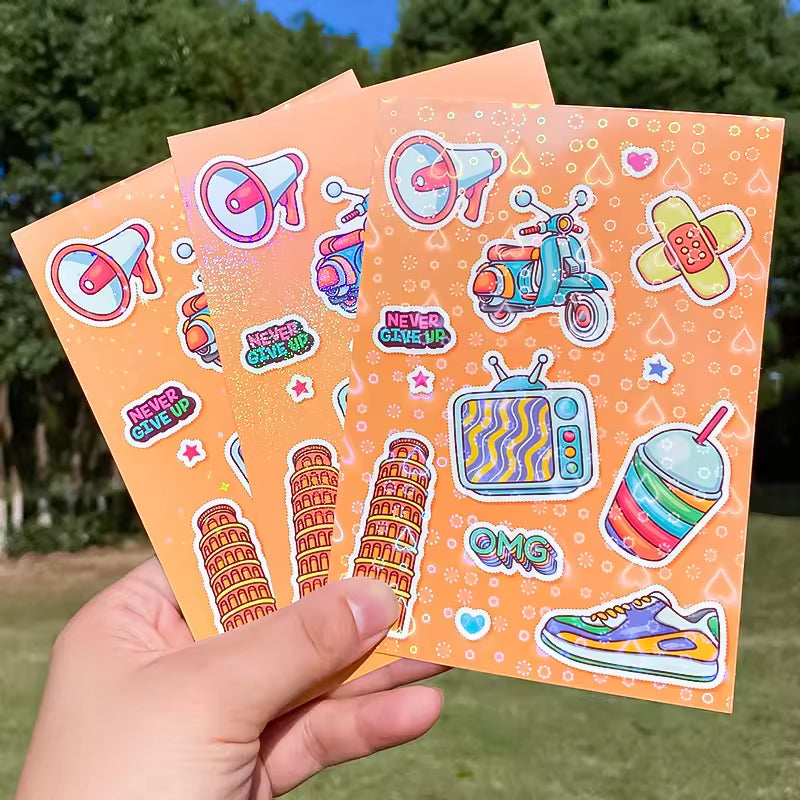 Custom Sticker Vinyl Die Cut Stickers Printing Adhesive Waterproof Company Cartoon PVC Logo Stickers