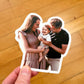 ART CARTOON Photo Printed Vinyl Decal Sticker, CUSTOM Photo Cartoon Portrait High Quality, Your Photo to Cartoon Vinyl Decal Sticker